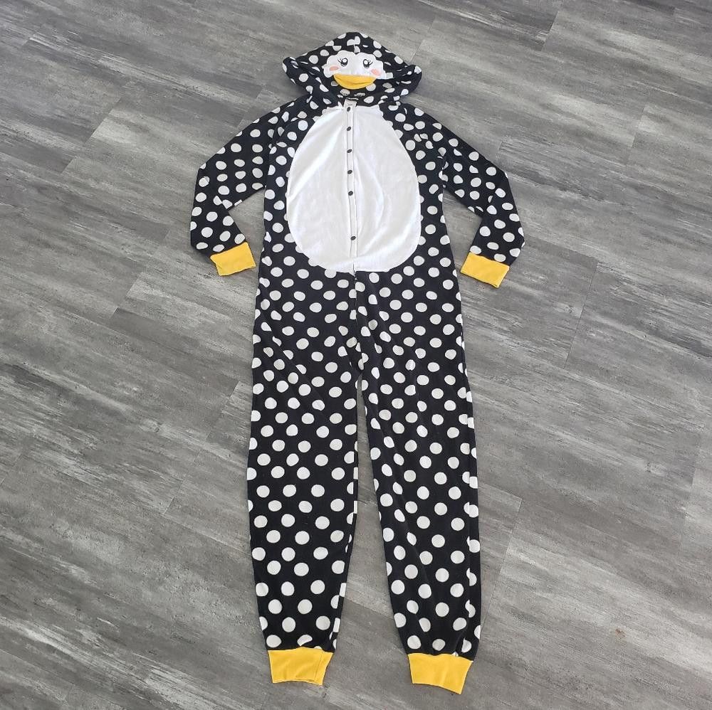 Joe Boxer Black Polka Dot Duck JB Pajama Onesie Size ONE SIZE - 1 Thumbnail