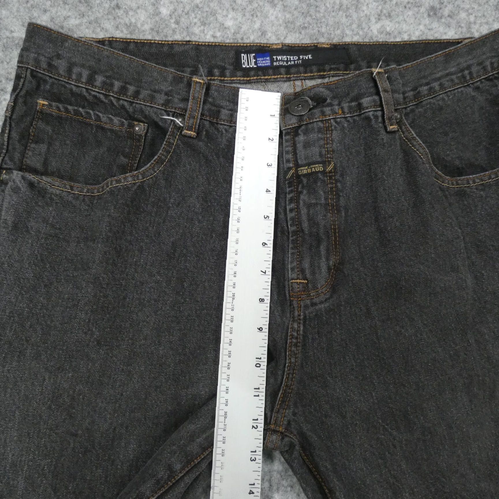 Twisted X Marithe Francois Girbaud Jeans Men 40x25 Blue Gray Twisted Five (Altered) Size US 39 - 7 Thumbnail