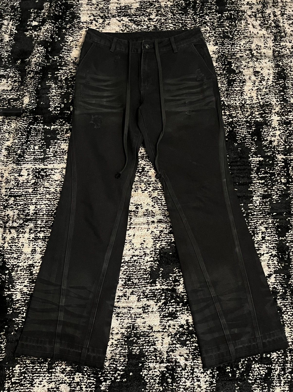 Troubled Waters Troubled Waters Waxed & Damaged Denim Size US 31 - 1 Thumbnail