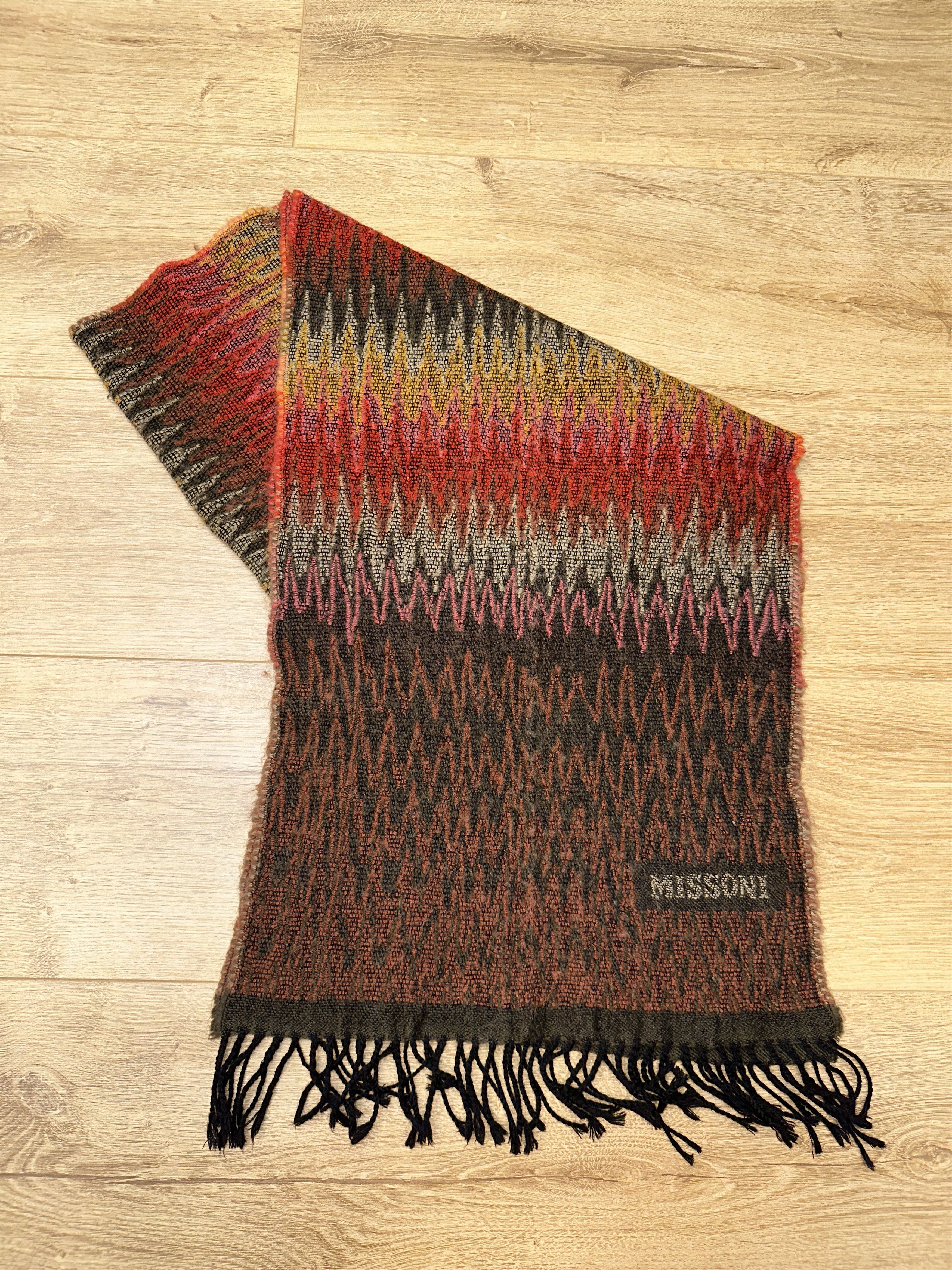 Missoni Wave Missoni Zigzag Multicolor Rainbow Wool Scarf 160x35cm Size ONE SIZE - 5 Thumbnail