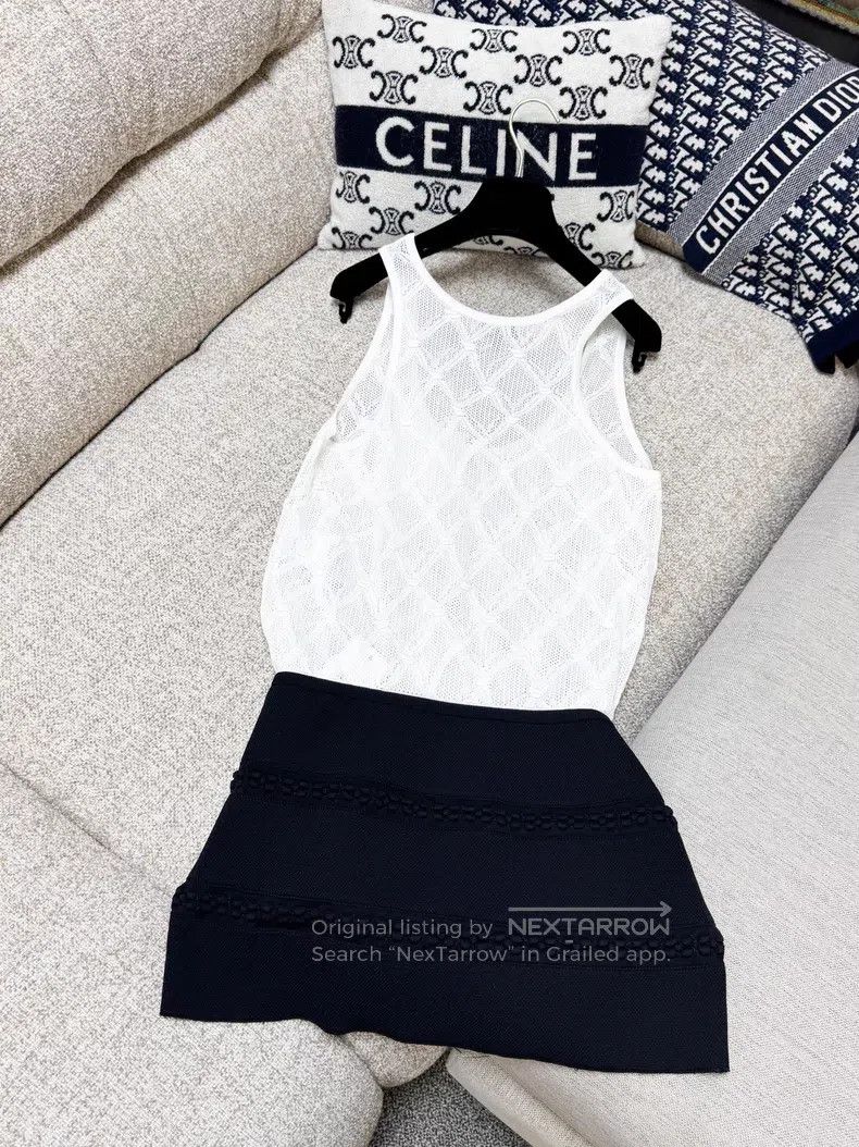Chanel Chanel Black and white stitching hollow dress Size XS / US 0-2 / IT 36-38 - 6 Thumbnail
