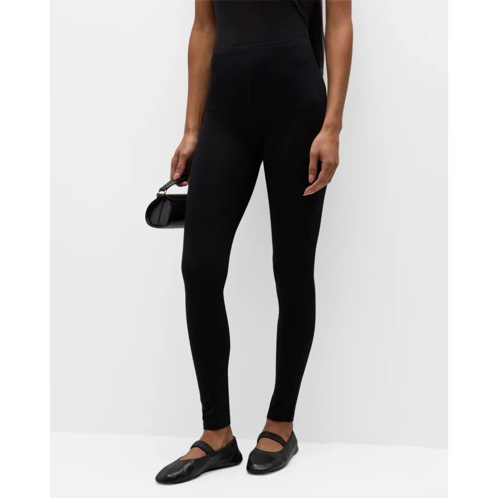MAJESTIC FILATURES Majestic Filatures Soft Touch Black High Waist Leggings Size 34" / US 12 / IT 48 - 1 Thumbnail