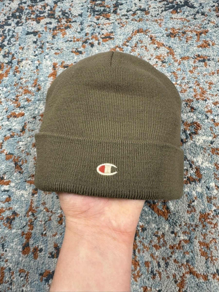 Champion × Vintage Vintage 90s Champion small logo beanie earth tones Kanye y2k Size ONE SIZE - 4 Thumbnail