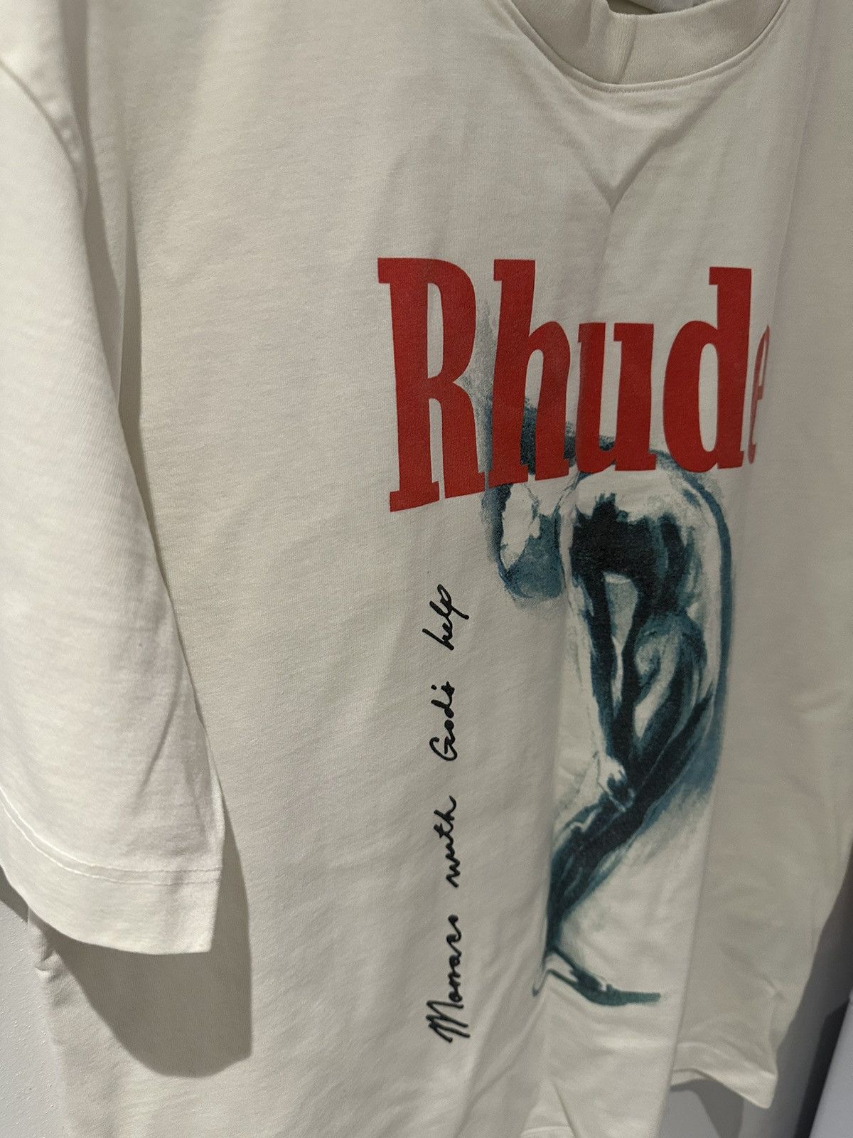 image of Rhude Tee in White, Men's (Size XS)