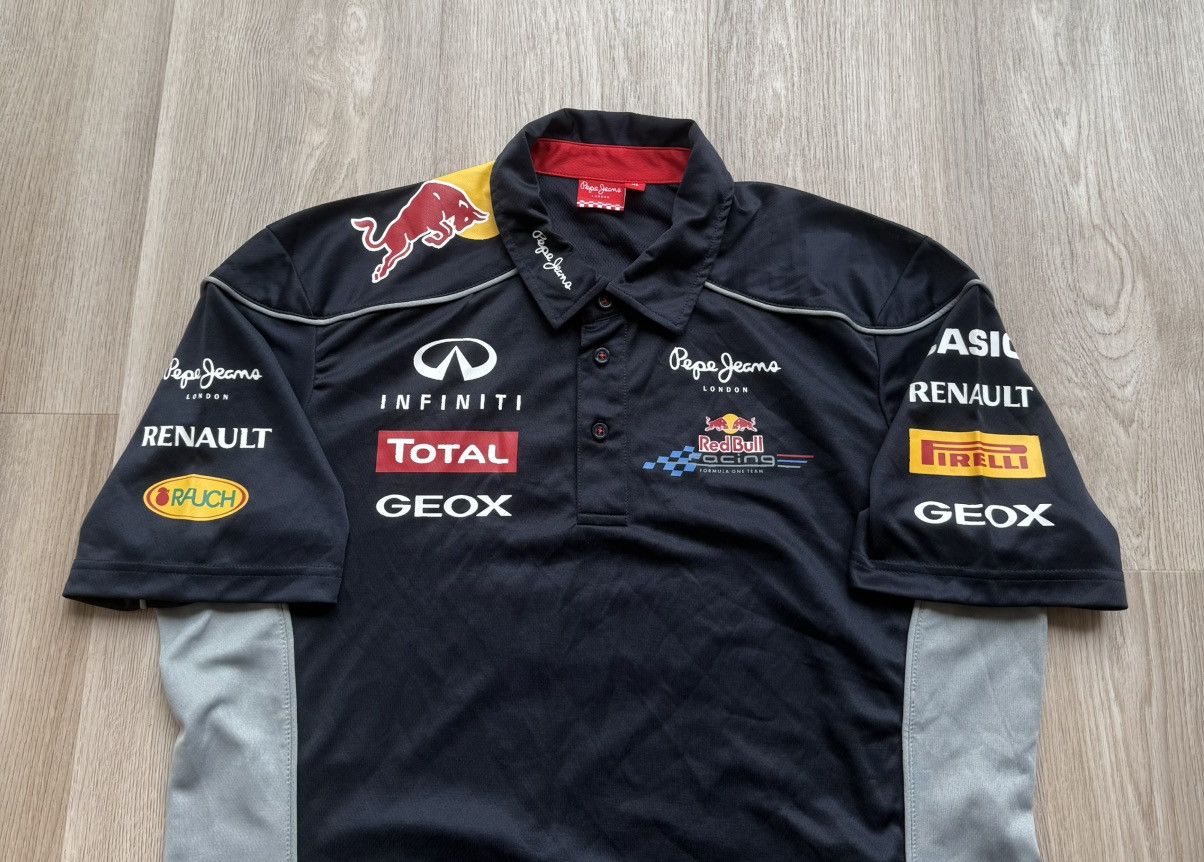 Red Bull Pepe Jeans Red Bull Navy Blue Racing Polo T-Shirt Formula 1 Size US XL / EU 56 / 4 - 2 Thumbnail