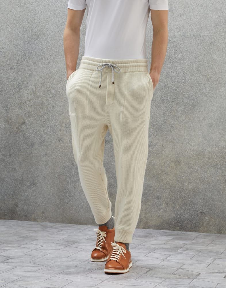 Brunello Cucinelli o1w1db10924 Cashemere Pants in Natural Size US 28 / EU 44 - 1 Preview
