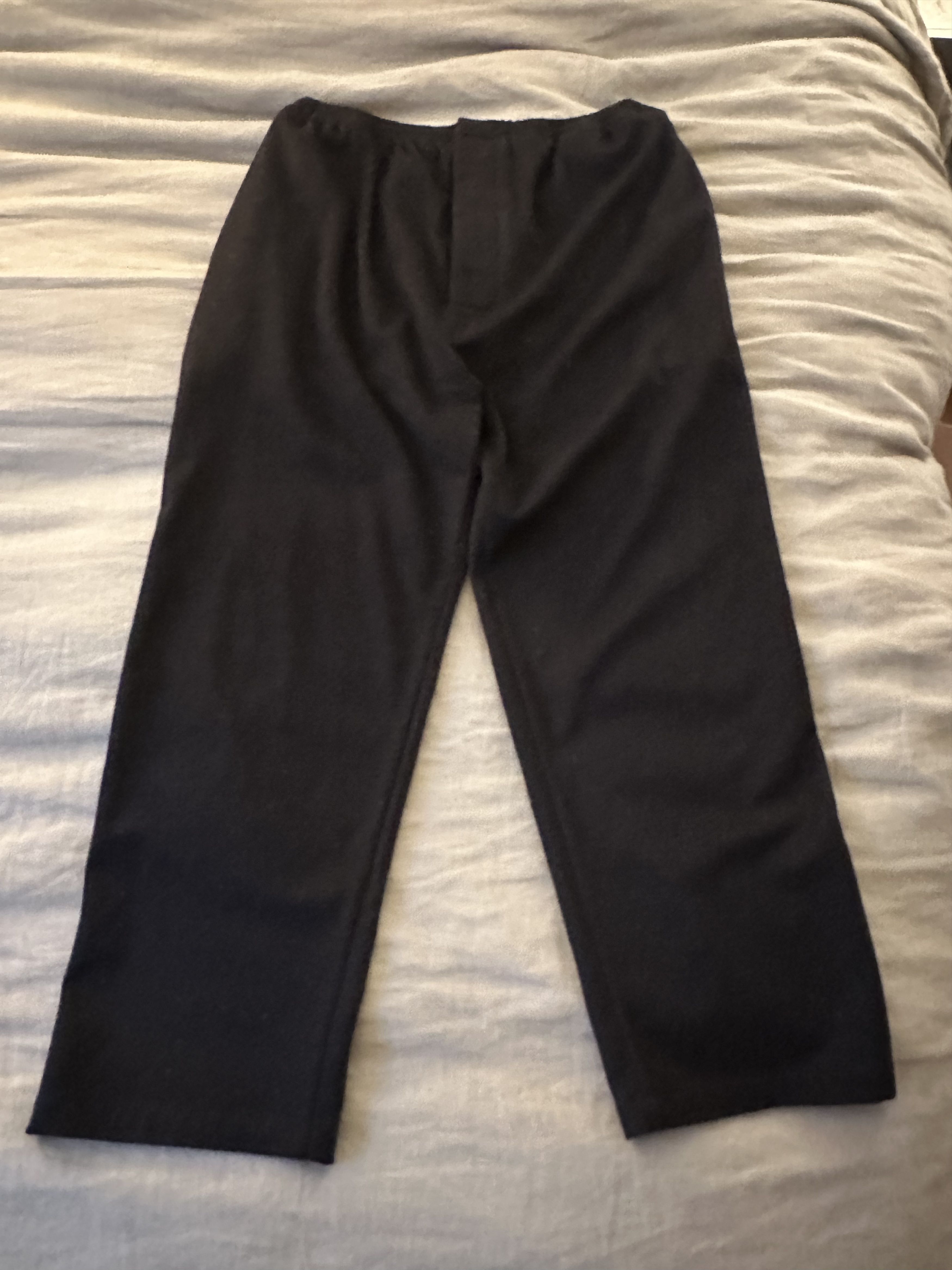 Gabriella Coll Garments No.123 Black Loro Piana Wool Gathered Trousers Size US 34 / EU 50 - 2 Thumbnail
