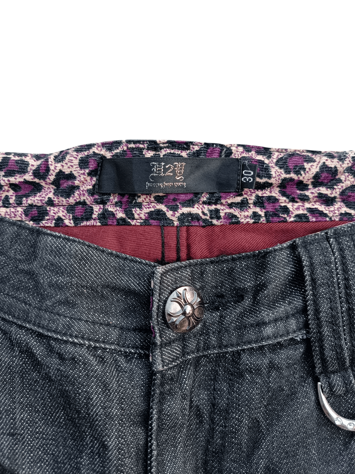 Japanese Brand RARE💥JAPANESE BRAND DENIM FLARE DISTRESED EMBROIDERY JEANS Size US 29 - 6 Thumbnail