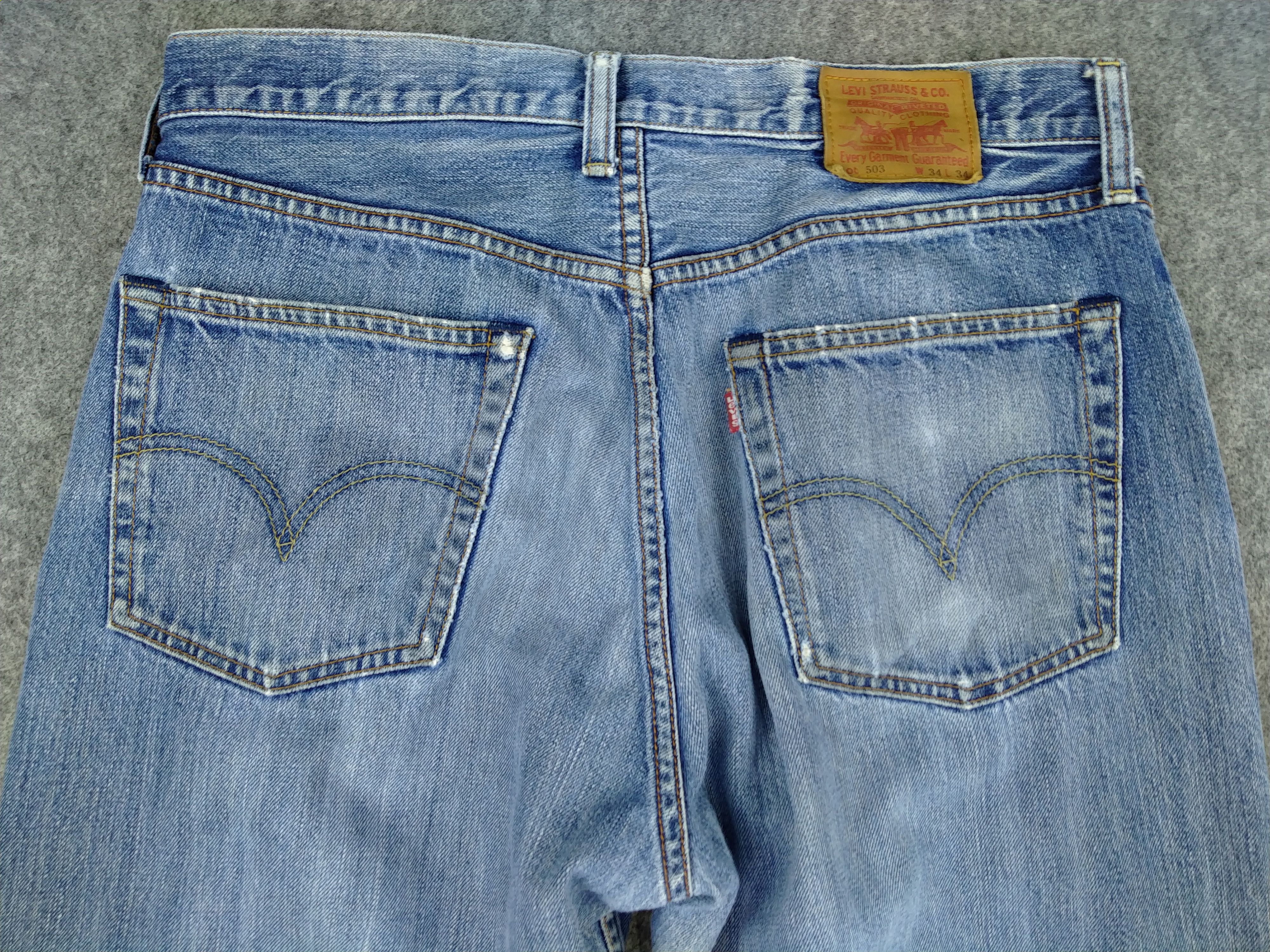 Levi's Distressed Ripped Vintage Levi's 503 Denim 32x29 -JN210 Size US 32 / EU 48 - 3 Thumbnail