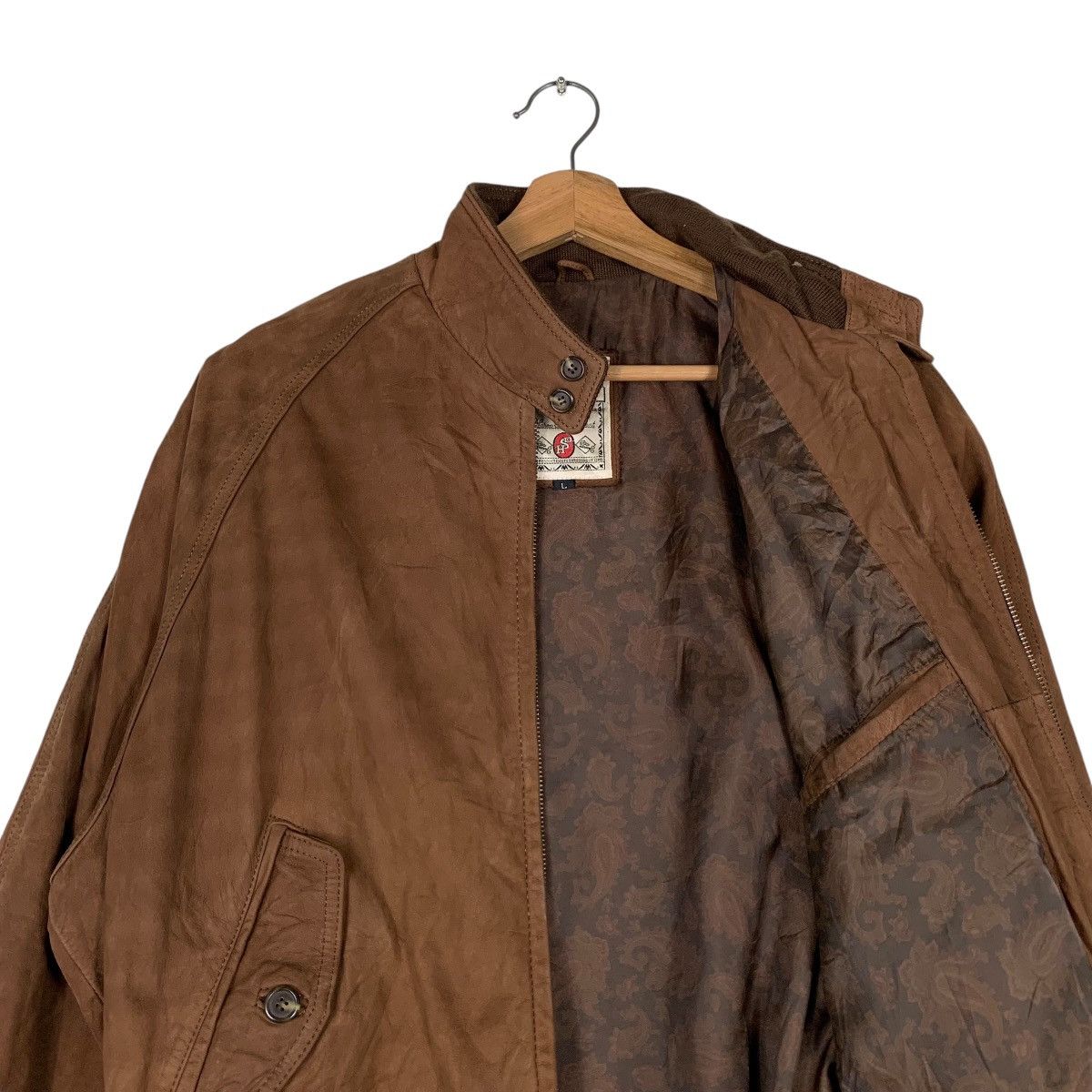 Japanese Brand SEAHOP Cowhide Suede Leather Casual Bomber Jacket #1286-C58 Size US L / EU 52-54 / 3 - 10 Thumbnail