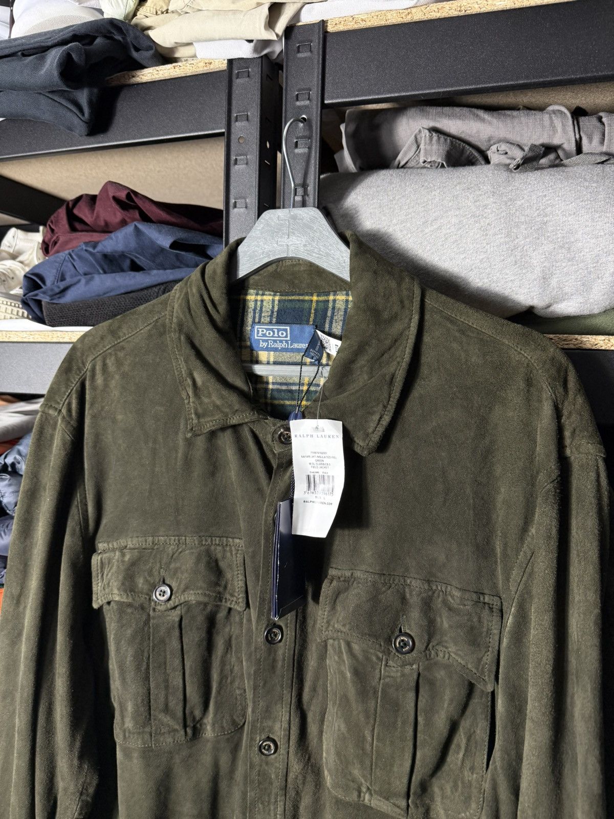 Polo Ralph Lauren Ralph Lauren Suede Utility Jacket Green Goat Leather Field L Size US L / EU 52-54 / 3 - 8 Thumbnail