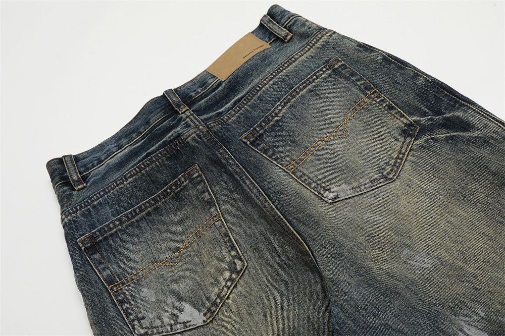 Japanese Brand × Jean American retro trend ink-splashed loose straight jeans Size US 32 / EU 48 - 5 Thumbnail