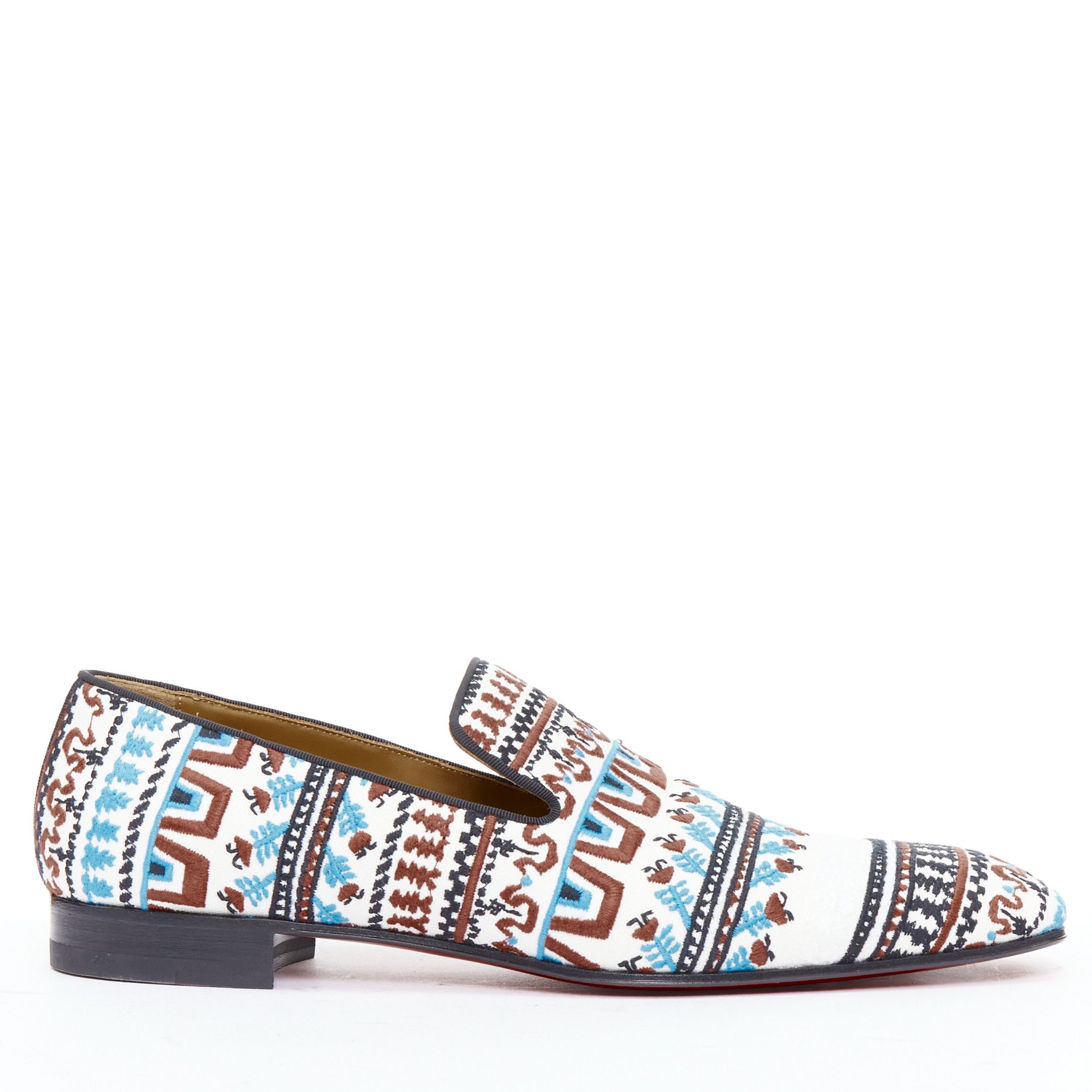 Christian Louboutin CHRISTIAN LOUBOUTIN Limited Edition Dandelion Greek Flat embroidered loafer EU43 Size US 10 / EU 43 - 1 Thumbnail