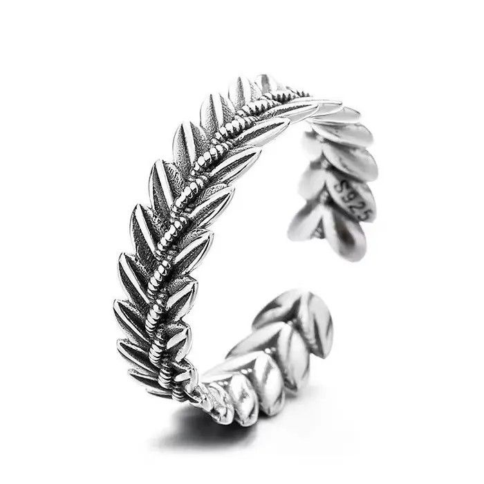 Jewelry Silver Wheat Open Rings Size ONE SIZE - 4 Thumbnail