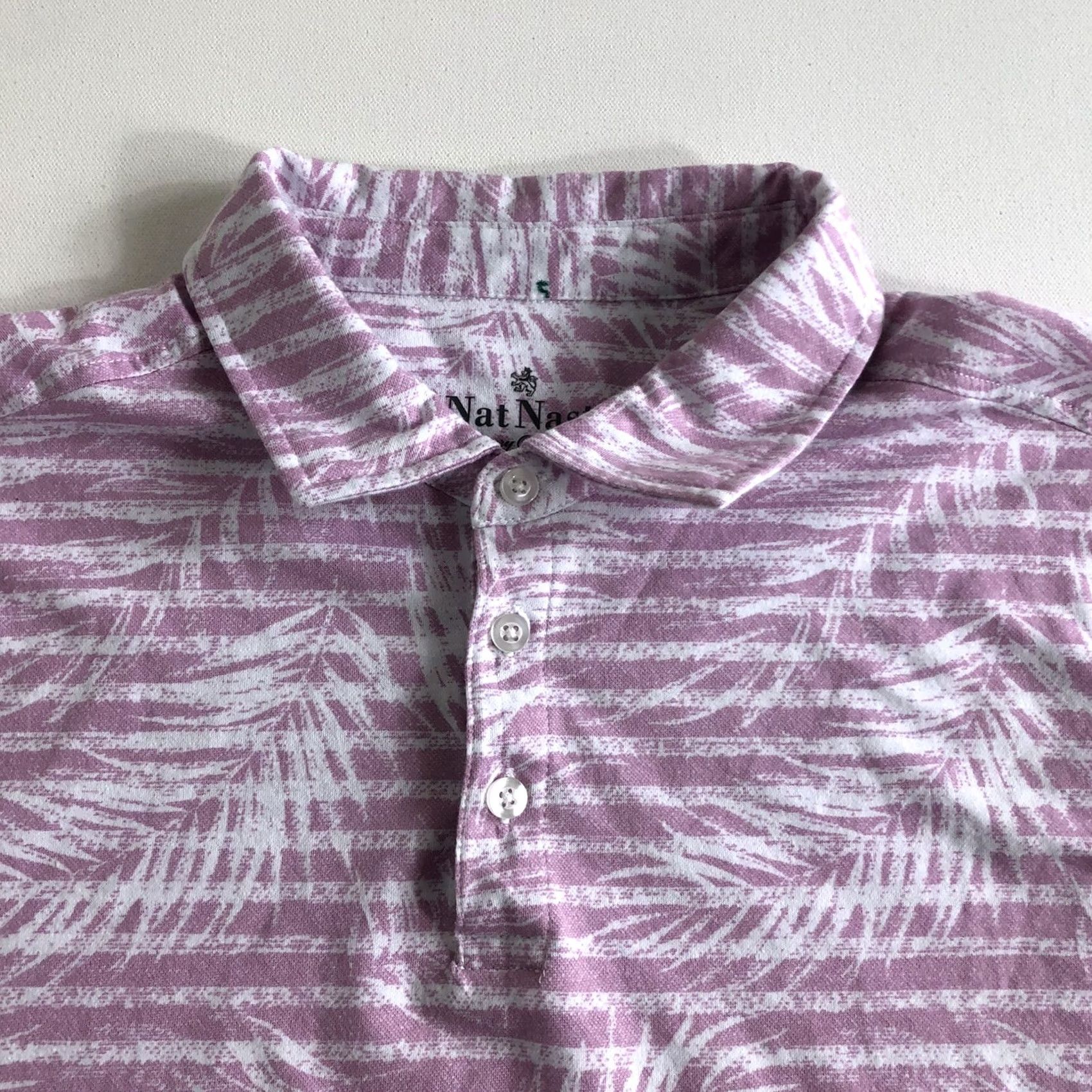 Nat Nast Nat Nast Luxury Originals Polo Shirt Mens XL Pink Floral Hawaiian Outdoor Casual All Seasons Size US XL / EU 56 / 4 - 3 Thumbnail