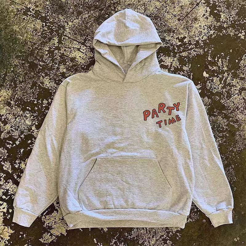 Japanese Brand × Vintage Gray casual retro party pattern loose hoodie Size US L / EU 52-54 / 3 - 2 Thumbnail