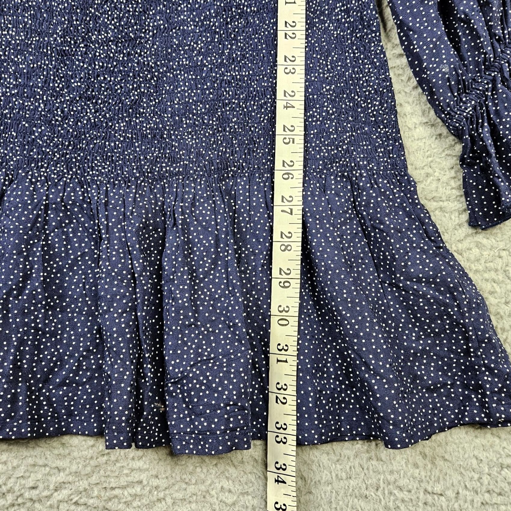 Urban Outfitters Urban Outfitters Dress Mini Womens Size M Blue white polka Dot Smocks waist Colorful Size M / US 6-8 / IT 42-44 - 5 Thumbnail