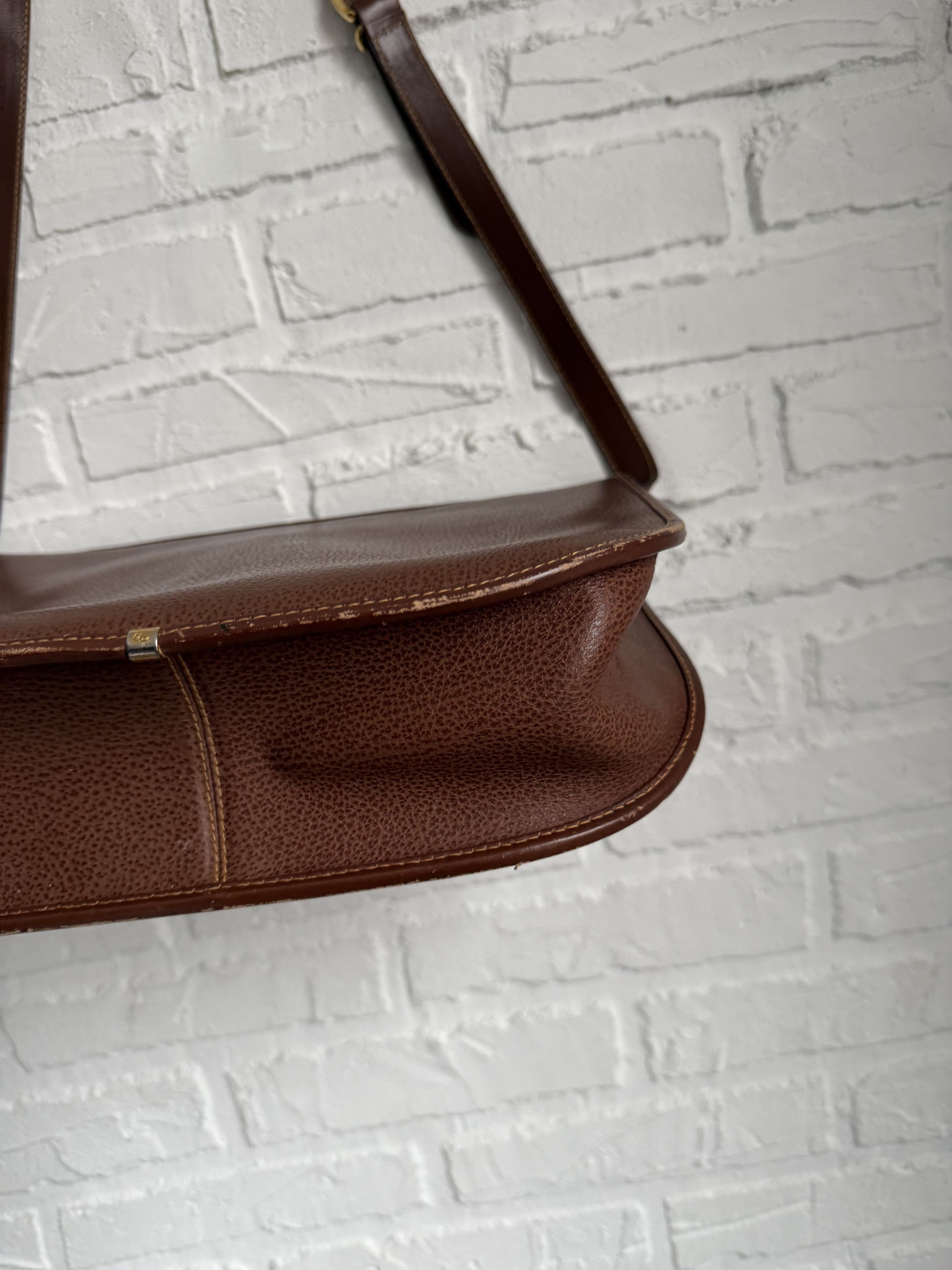 Gucci Vintage 1970s Gucci GG crest Brown shoulder bag Size ONE SIZE - 7 Thumbnail