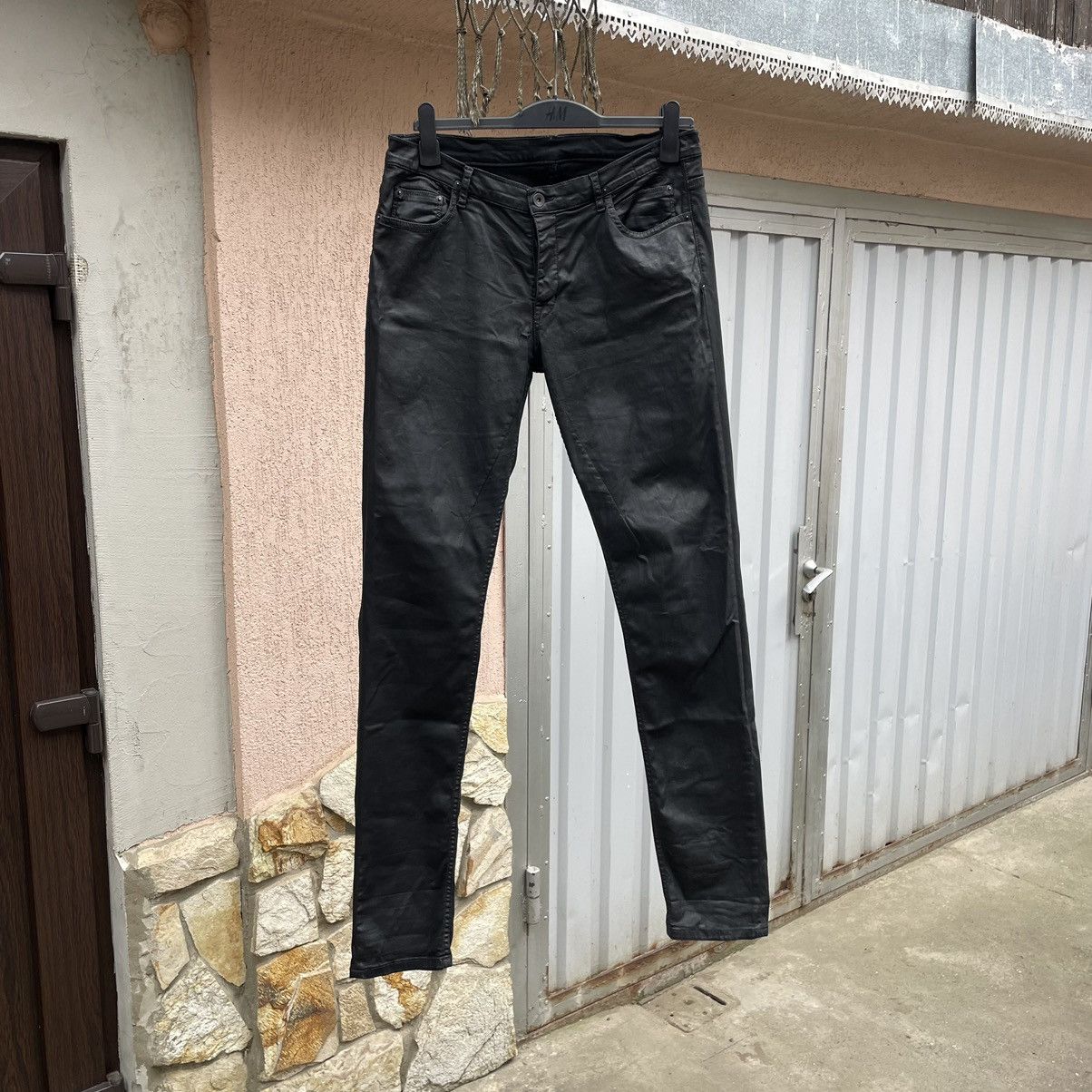 Rick Owens Black Wax Berlin Cut Denim Jeans