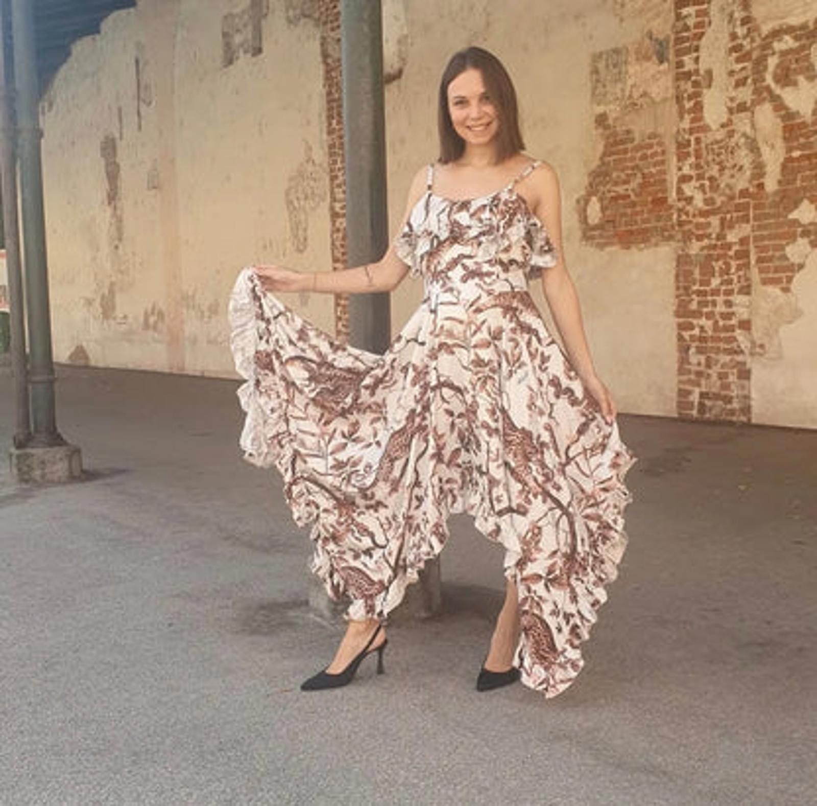 Other Odi Et Amo asymmetric jacquard midi dress Ret. $499 Sz8 Size M / US 6-8 / IT 42-44 - 5 Thumbnail