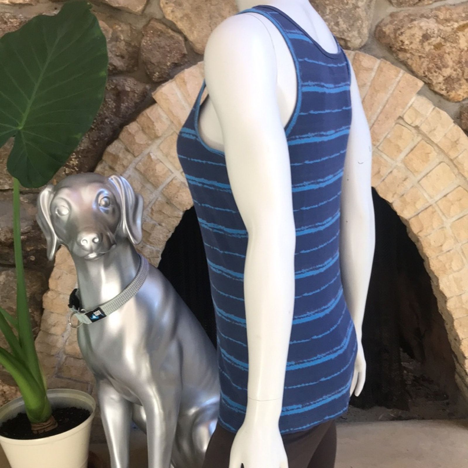 Eddie Bauer Eddie Bauer Blue Striped Cotton Tank Women's Size Medium Size M / US 6-8 / IT 42-44 - 3 Thumbnail
