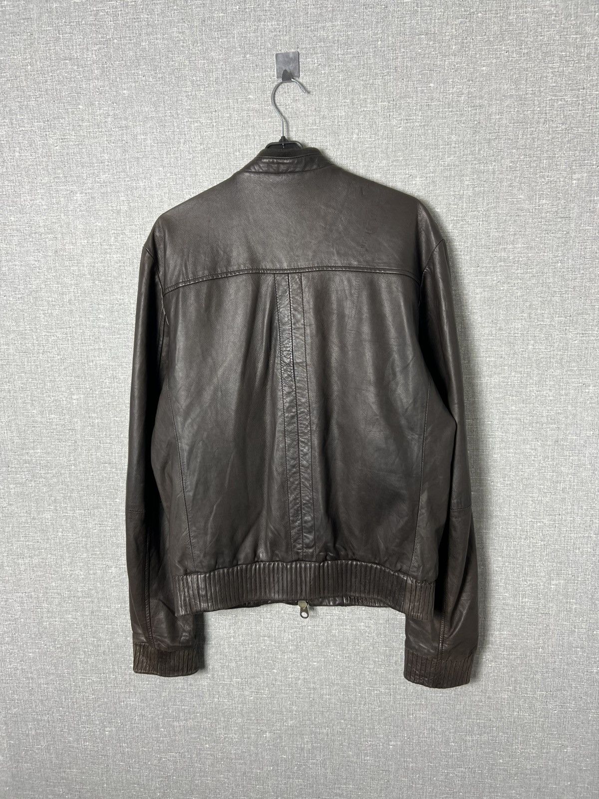 Allsaints Vintage AllSaints Leather Brown Bomber Jacket Men’s Size M Size US M / EU 48-50 / 2 - 14 Thumbnail