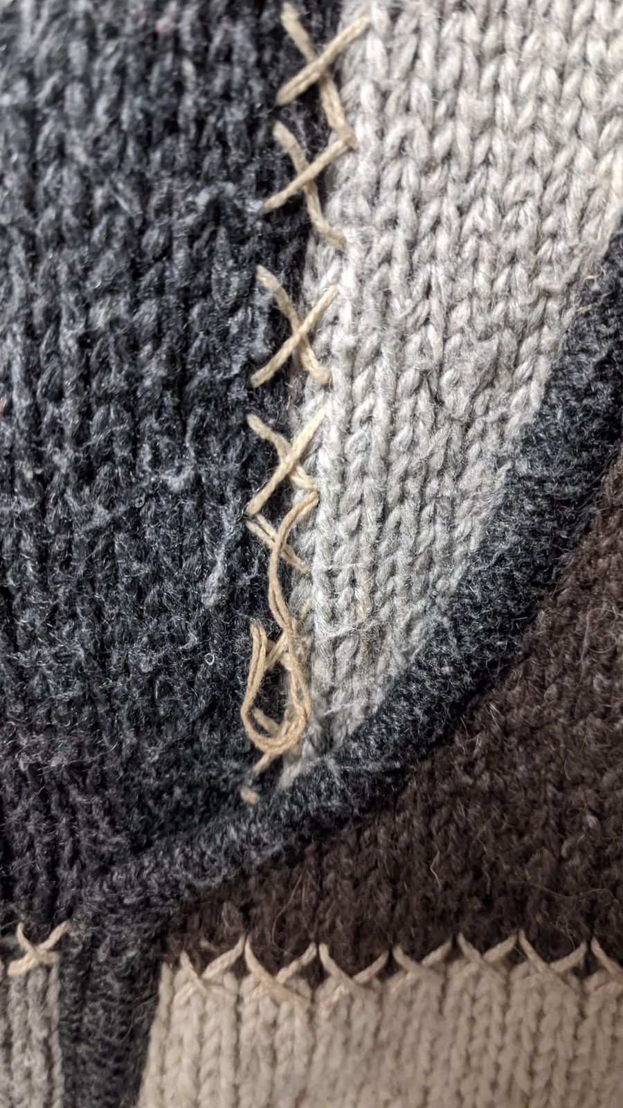 Japanese Brand Vintage Patchwork knit wool hooded baja Nepal Kapital vibe Size US M / EU 48-50 / 2 - 5 Thumbnail