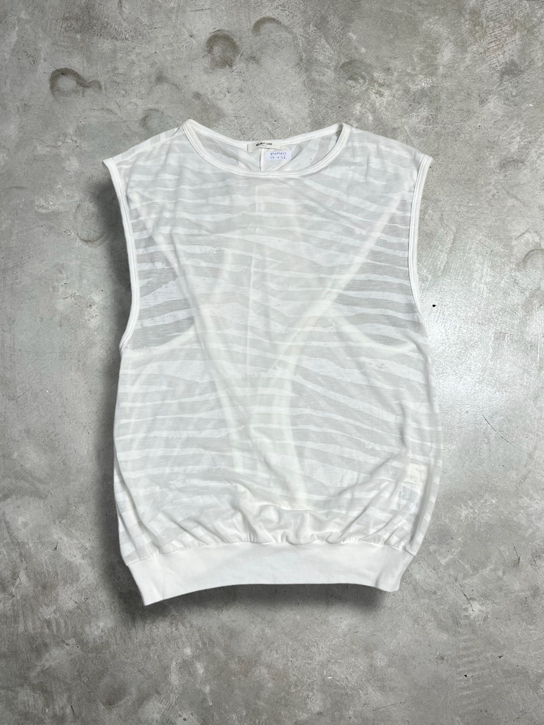 image of Helmut Lang Sleeveless Blouse (S) Gtmpt423 in White, Women's (Size Small)