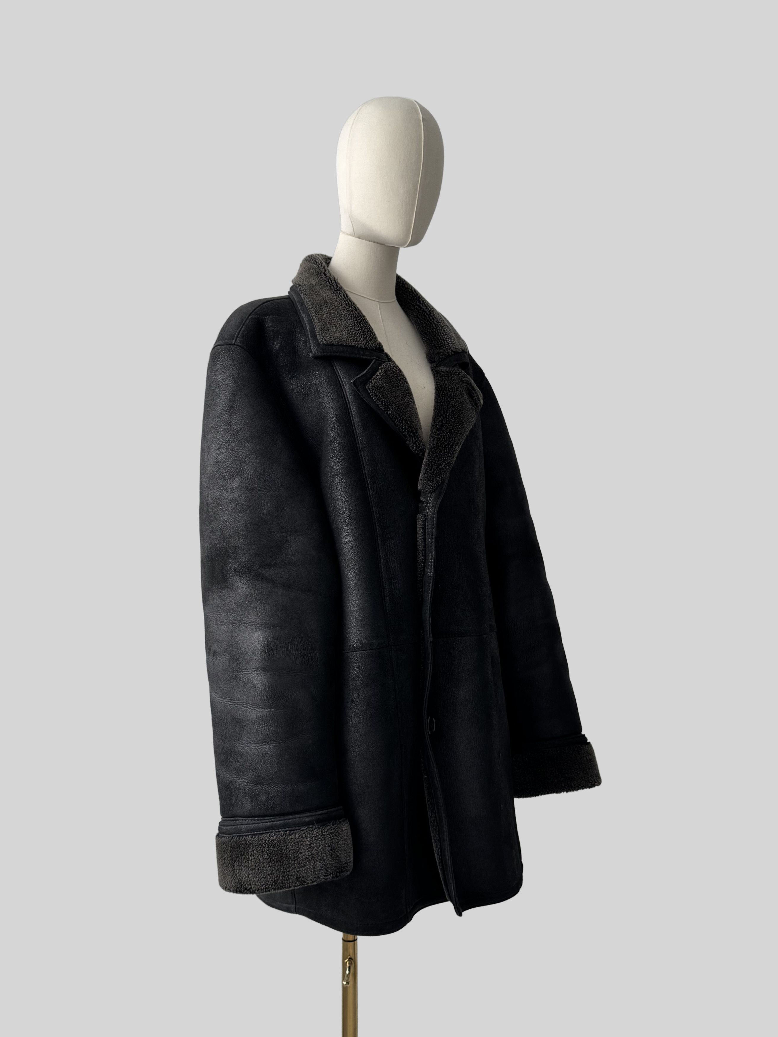 Vintage Vintage Real Sheepskin Coat (D10)(D15) Size US XL / EU 56 / 4 - 2 Thumbnail