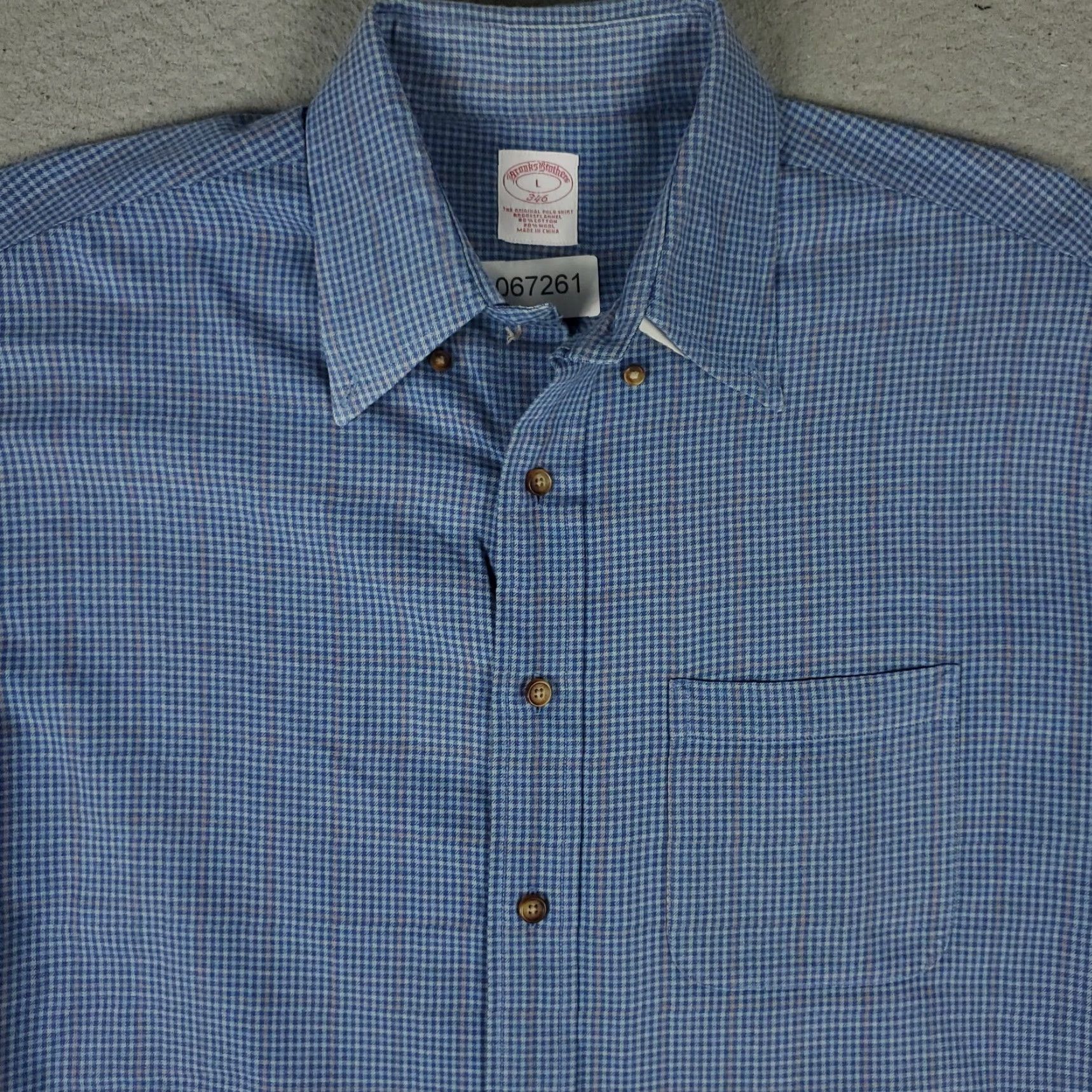 Brooks Brothers Brooks Brothers Shirt Mens Large Blue Check Button Up Long Sleeve Size US L / EU 52-54 / 3 - 2 Thumbnail