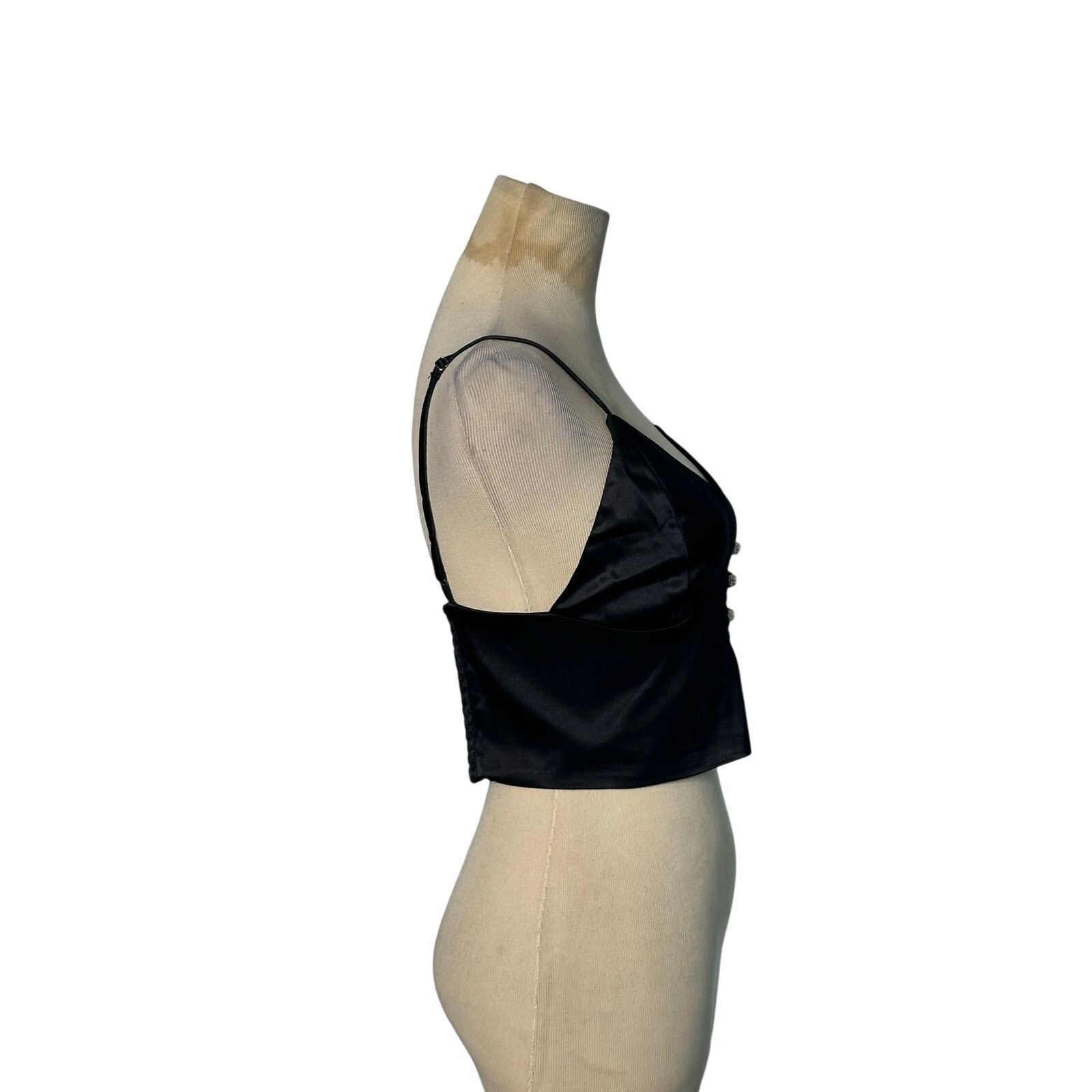 Zara Zara black satin crop cami size Medium Size M / US 6-8 / IT 42-44 - 12 Thumbnail