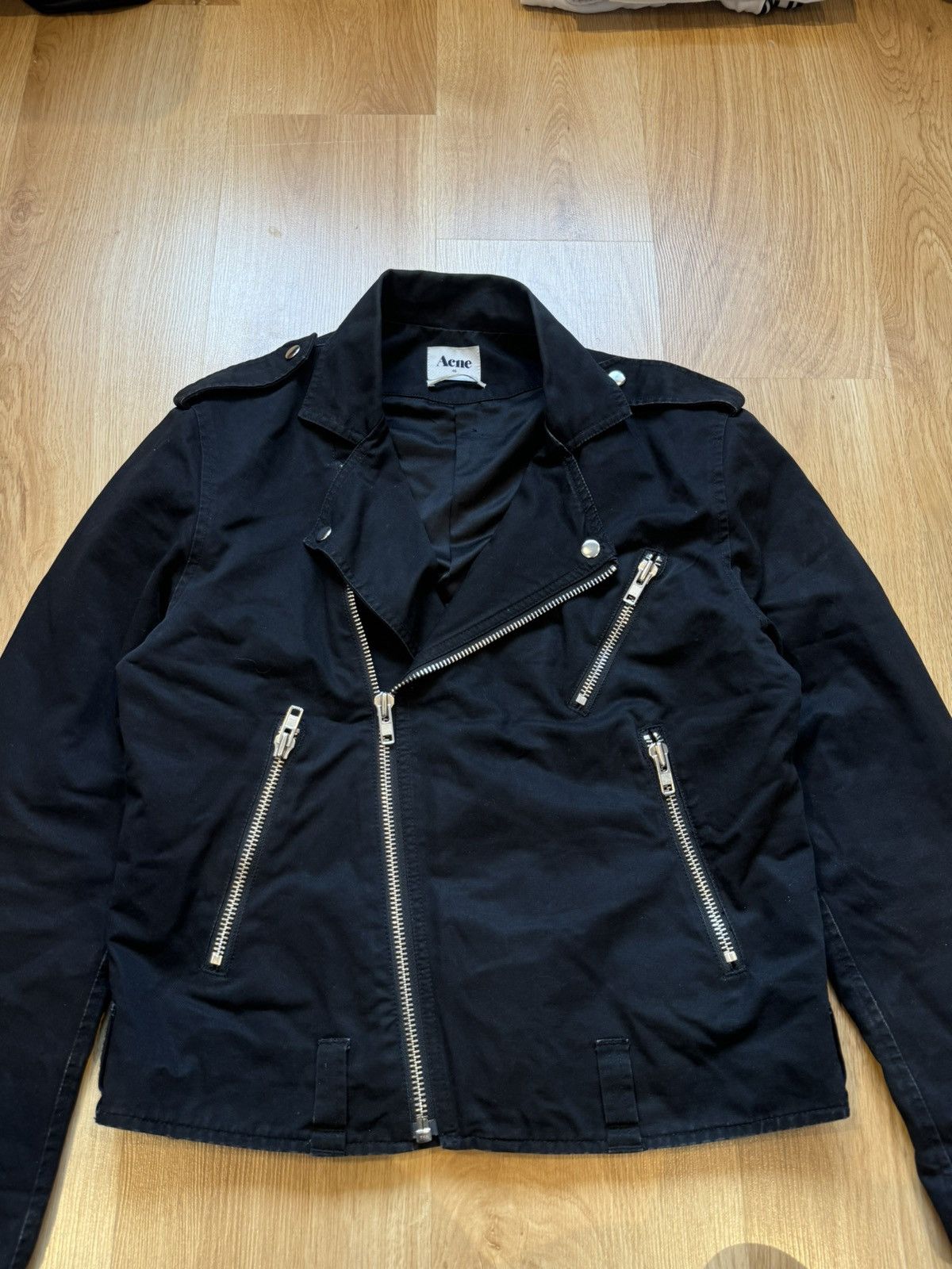 Acne Studios × Designer × Vintage Acne Studios Denim Jacket biker – Classic Fit – Size M/L Size L / US 10 / IT 46 - 3 Thumbnail