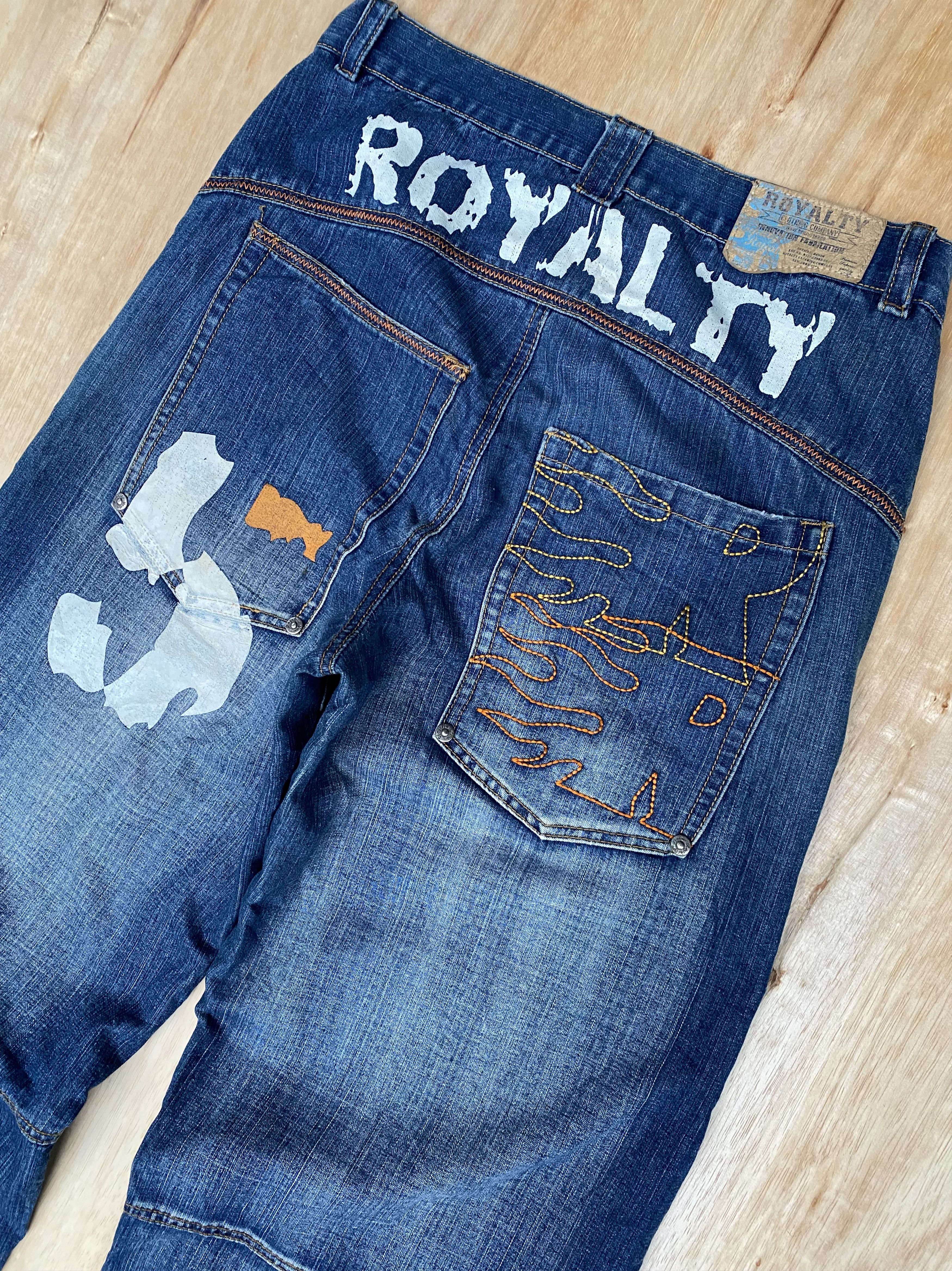 Fubu × JNCO Royalty No 5 Painted Baggy Wide Multipocket jean W33x33 Size US 33 - 6 Thumbnail
