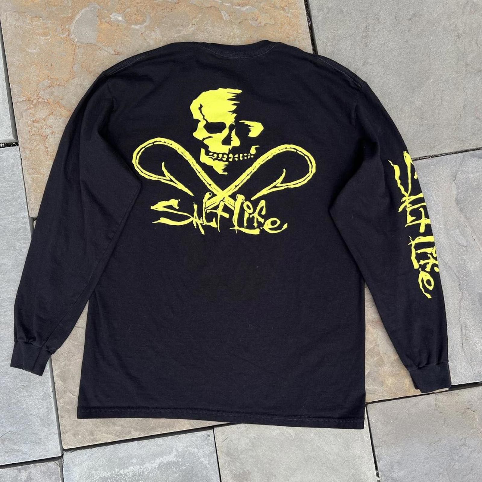 Other Salt Life Black + Yellow Green Raised Logo Long Sleeve Tee Size US L / EU 52-54 / 3 - 5 Thumbnail