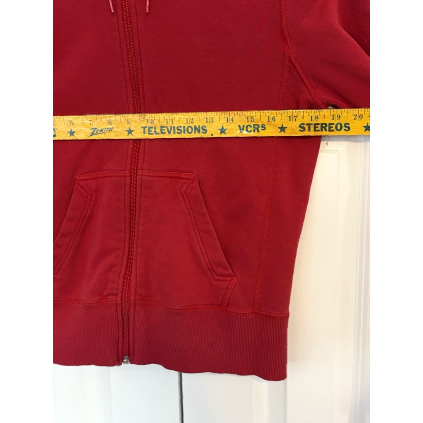 Nike Nike Jacket Womens Full Zip Athletic Dept Hoodie L Red Embroidered Logo Pockets Outdoor Windbreaker w/Logo Size L / US 10 / IT 46 - 3 Thumbnail