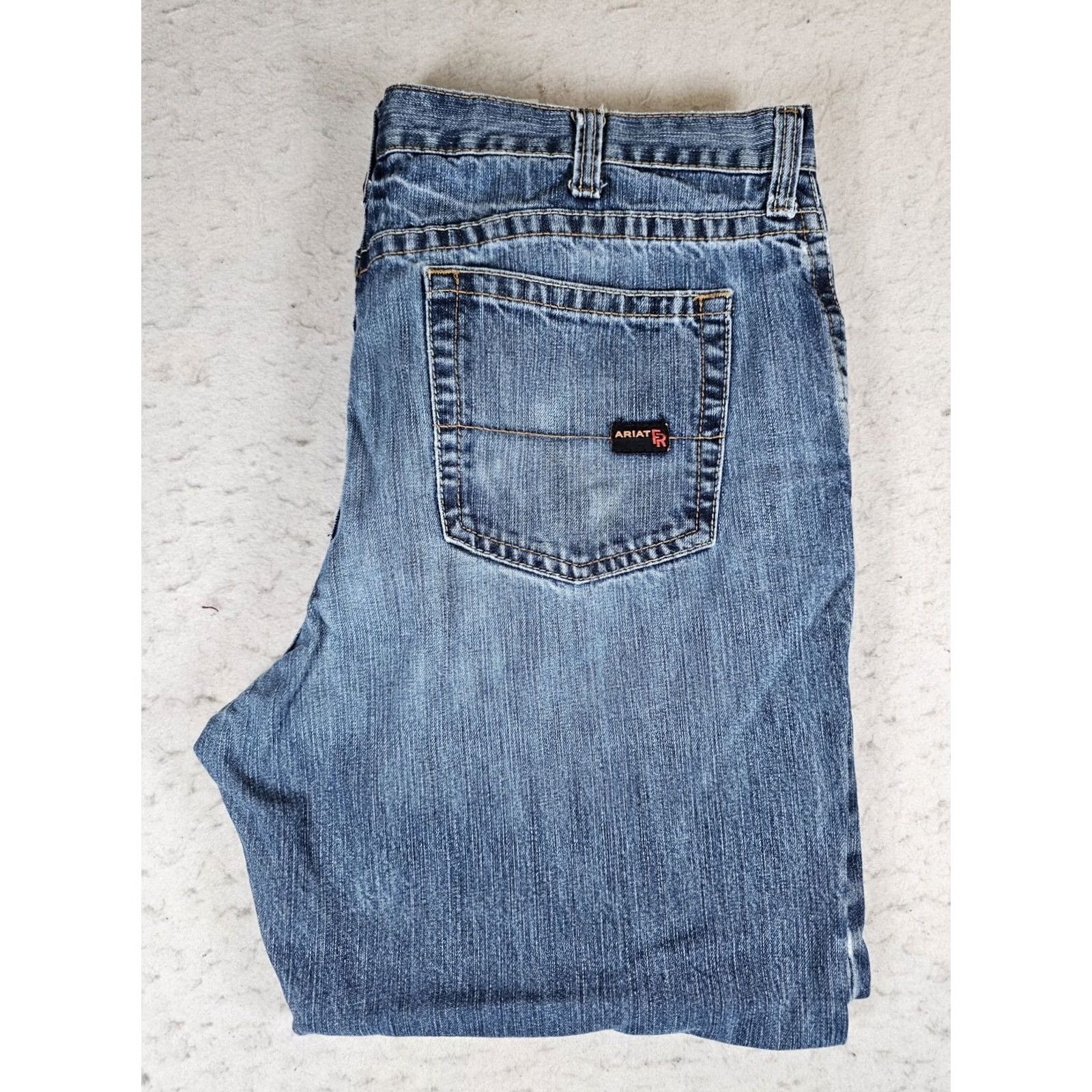 Ariat Ariat FR Fire Resistant M3 Loose Straight Blue Jeans Mens CAT2 Workwear Size US 44 / EU 60 - 2 Thumbnail