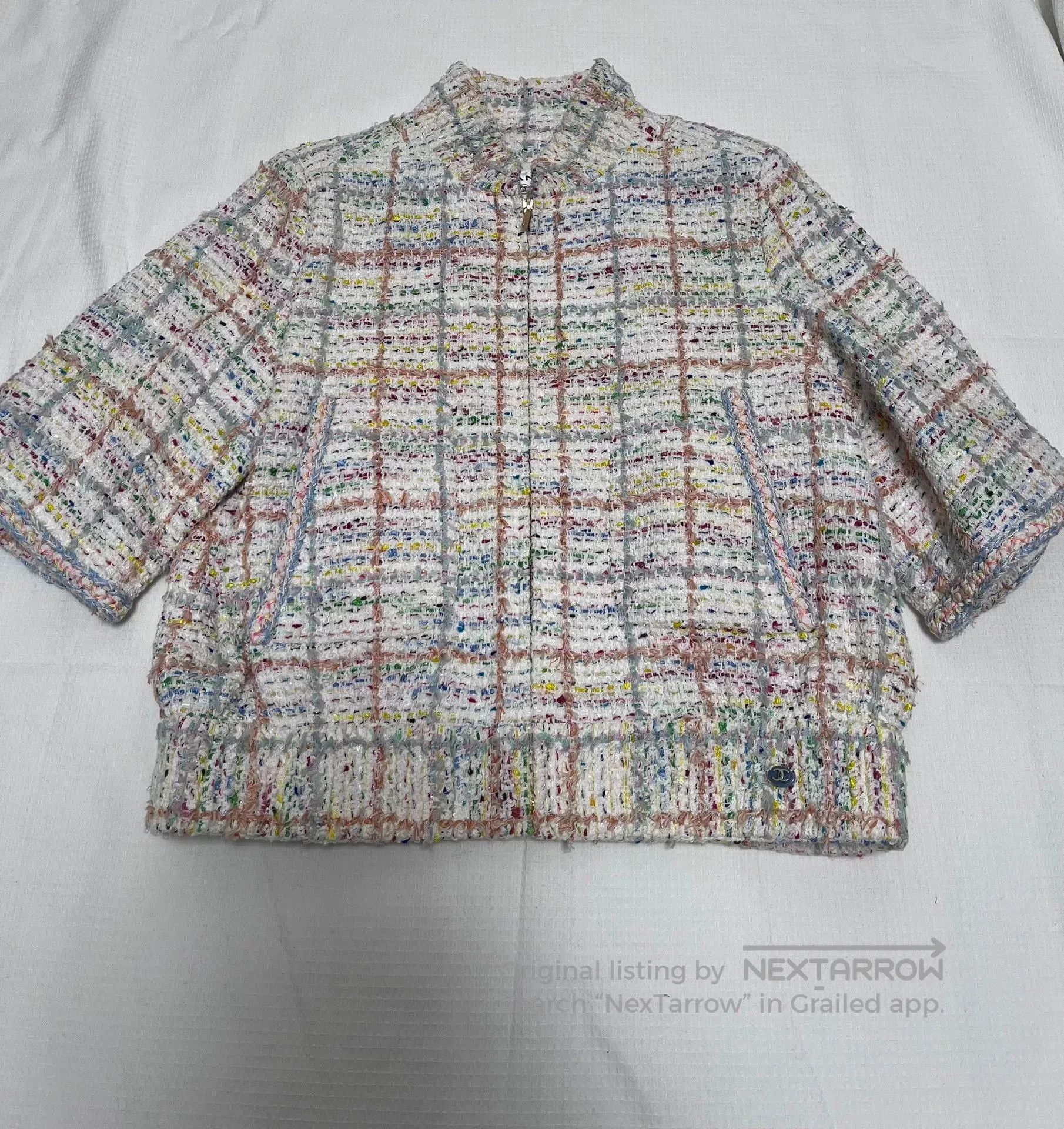 Chanel Chanel Multi Woven Half-Sleeve Jacket. Size M / US 6-8 / IT 42-44 - 1 Thumbnail