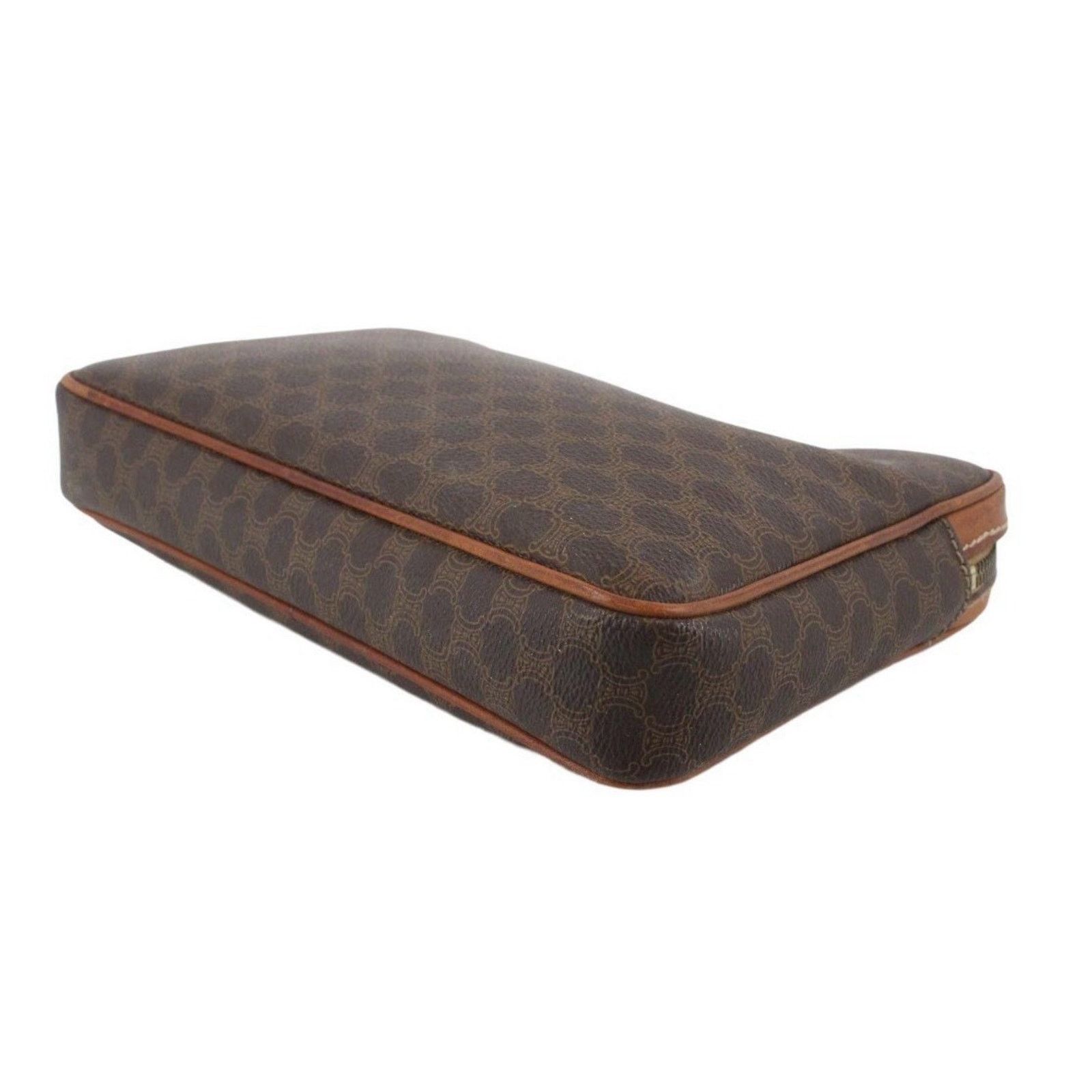 Celine Celine Brown Macadam Pochette Clutch Pouch Bag Auth Vintage Size ONE SIZE - 4 Thumbnail