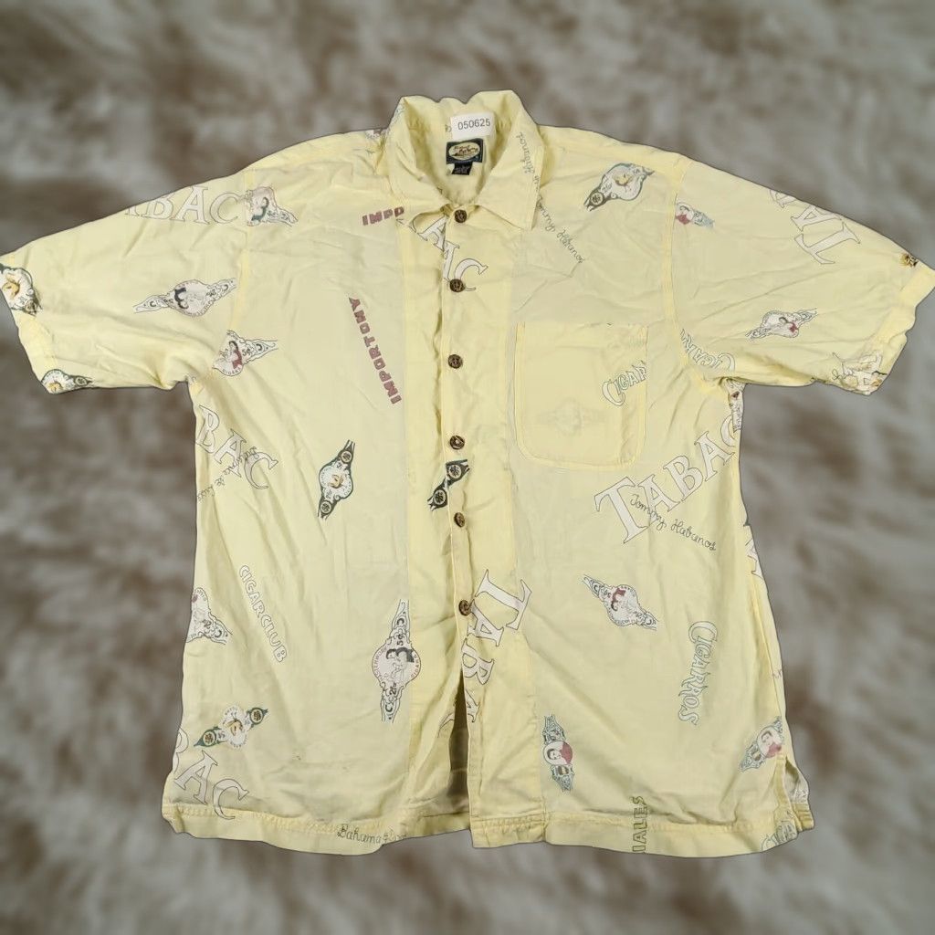 Tommy Bahama Tommy Bahama Shirt Mens Large Yellow Cigar Club Hawaiian Cotton DISTRESSED Shirt Mens Large Yellow Hawaiian Cotton DISTRESSED Size US L / EU 52-54 / 3 - 1 Thumbnail
