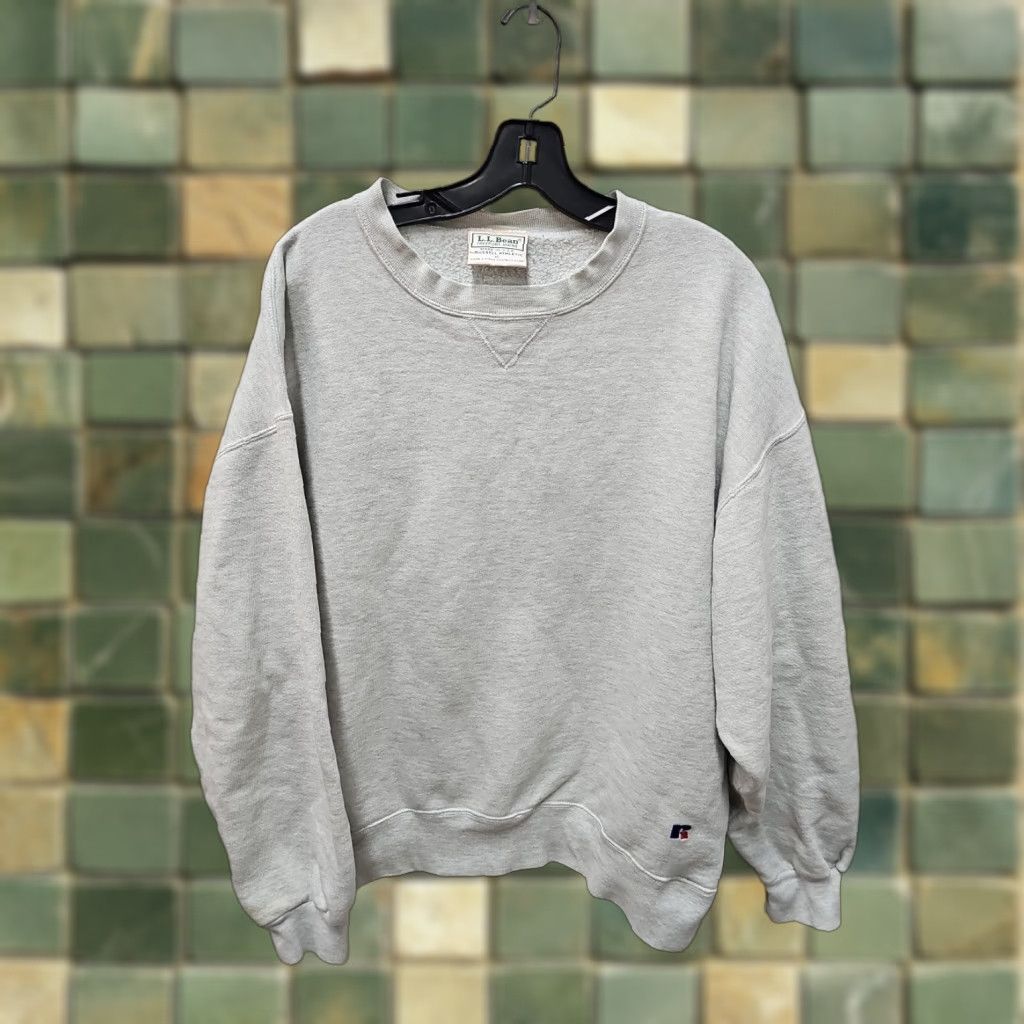 Russell Athletic VINTAGE Russell Athletic Sweatshirt Men XL Gray Crewneck 80s 90s All Seasons Heavyweight Logo Pullover Mens Size US XL / EU 56 / 4 - 1 Thumbnail
