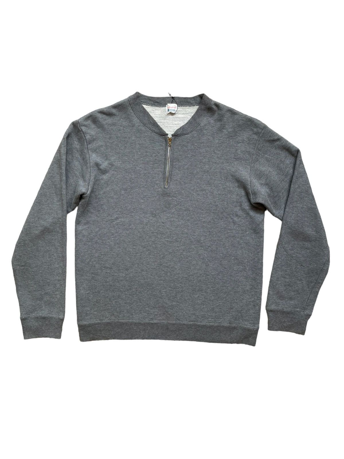 image of Denime Halfzip Sweatshirts Crewneck in Ash, Men's (Size Medium)