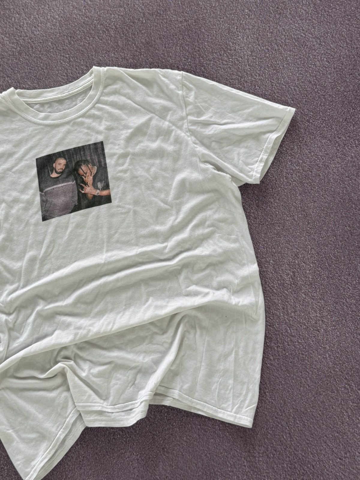 Rap Tees Drake x Travis Scott Graphic Print Y2K Retro T-Shirt Size US L / EU 52-54 / 3 - 5 Thumbnail