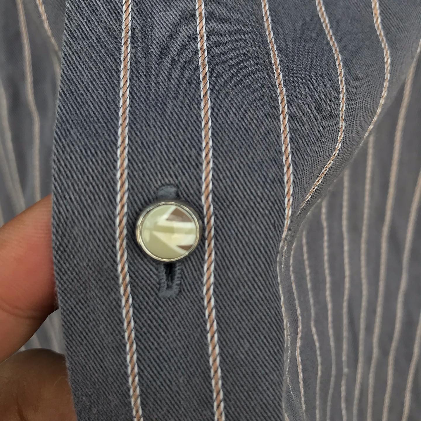 Ben Sherman Vintage Ben Sherman Grey Pin Stripes Made In spain Size US L / EU 52-54 / 3 - 3 Thumbnail
