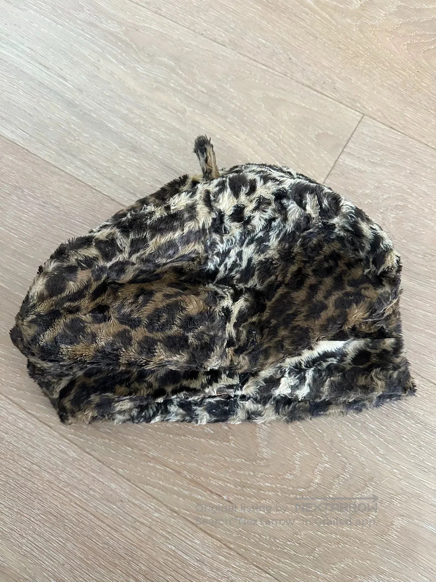 Vintage British 70s Punk Leopard Print Octagonal Hat. Size ONE SIZE - 4 Thumbnail