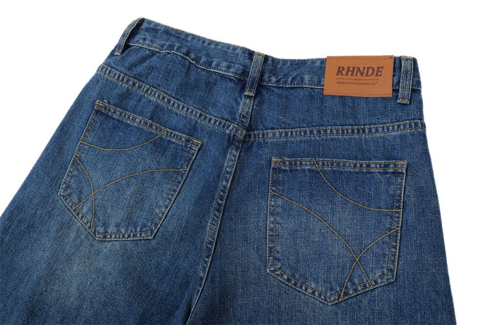 Jean American street washed men's casual loose denim shorts Size US 32 / EU 48 - 5 Thumbnail