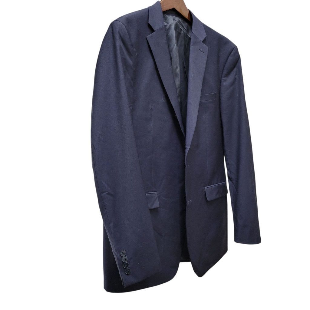 Calvin Klein Calvin Klein Men's Blue Wool-Blend 2-Button Side-Vent Suit Size 42L - 3 Thumbnail