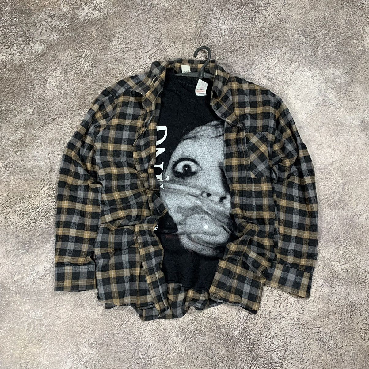 Vintage Vintage 90s Plaid Shirt Graphic Oversized Grunge Streetwear Size US L / EU 52-54 / 3 - 1 Thumbnail