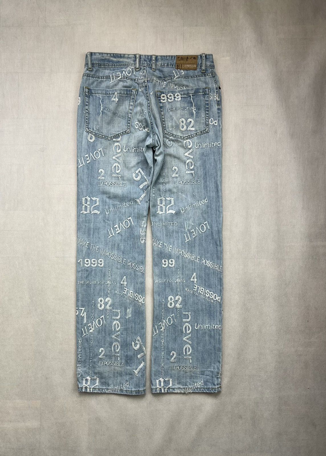 Vintage Pants Fishbone Multi Logo Hip Hop Rap Y2K Love Size US 32 / EU 48 - 1 Thumbnail