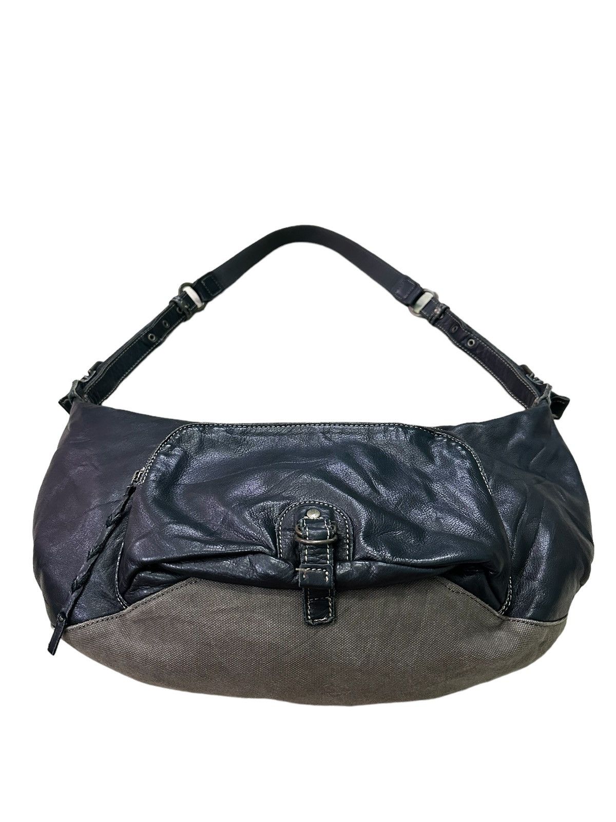 Japanese Brand COMODO PLUST BLACK LEATHER SHOULDER/CROSSBODY BAG Size ONE SIZE - 2 Thumbnail
