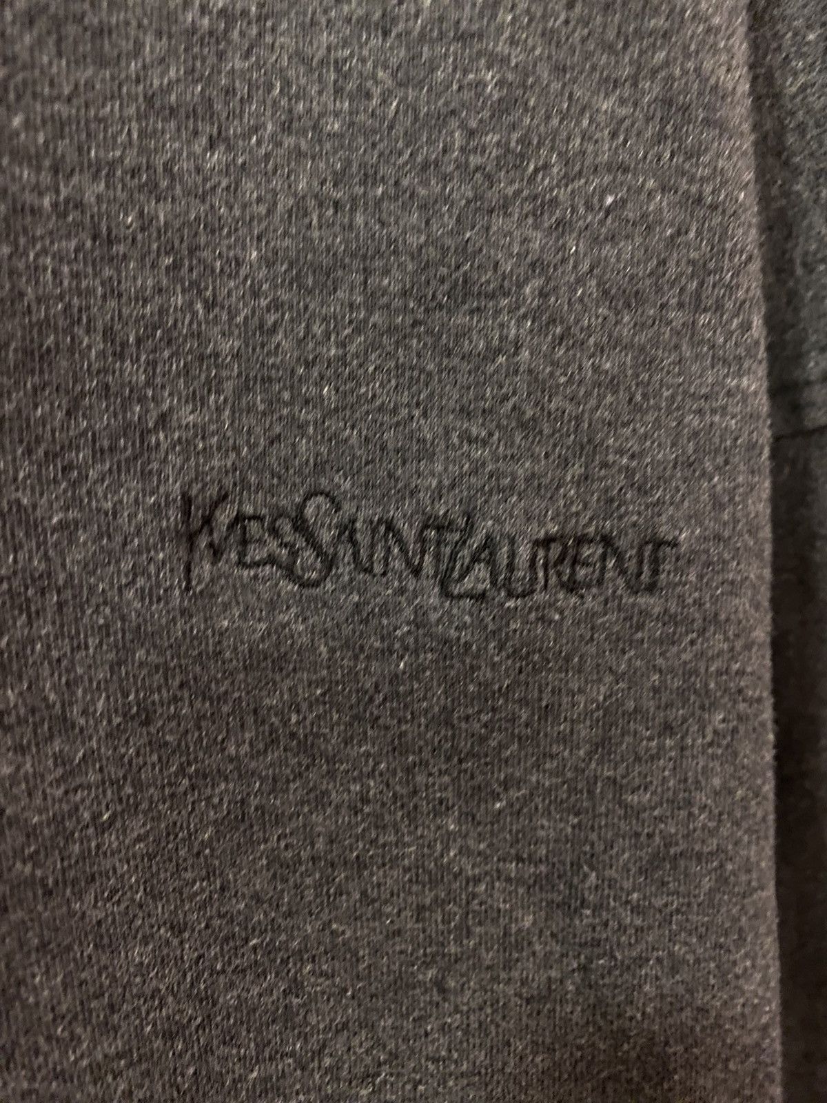 Yves Saint Laurent 90’s YSL Sweatshirt 1/4 Zip Grey YSL Sweater Size US XL / EU 56 / 4 - 2 Thumbnail
